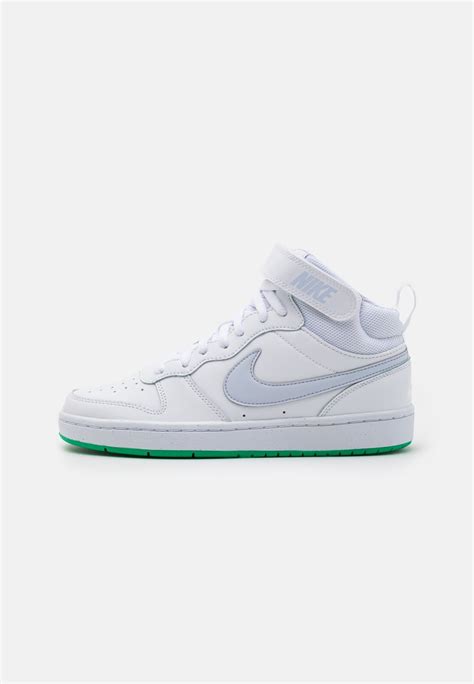 nike court borough mid 2 sneakers wit/groen kinderen
